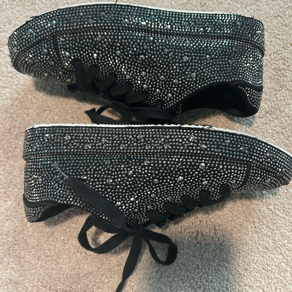 Black Rhinestone Sneakers - Picture 4 of 4